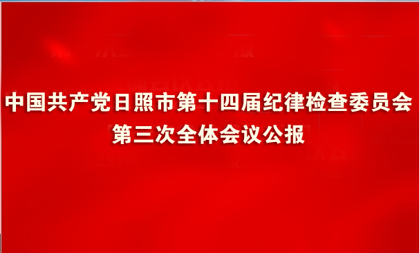 中國共產黨日照市第十四屆紀律檢查委員會第三次全體會議公報